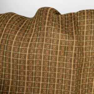 Linstoff dobbeltsidig brune og leirfargede ruter