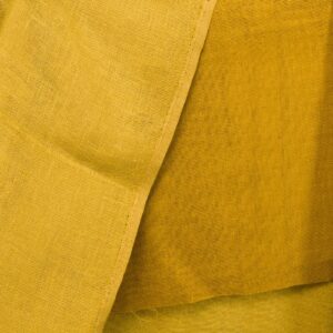 Mustard yellow double-sided linen fabric