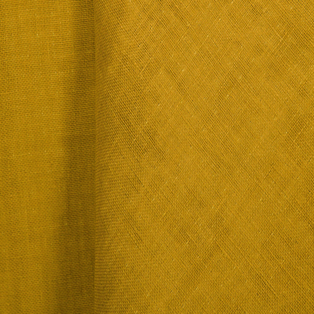 Yellow double-sided linen fabric