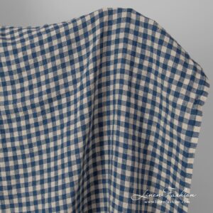 linen blue sand checks.