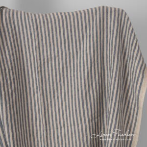 linen striped blue fabric.