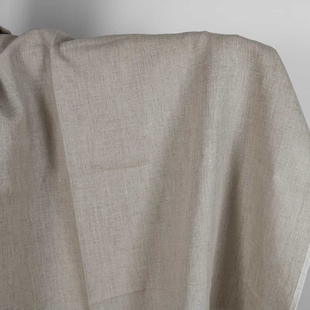 Undyed natural linen fabric