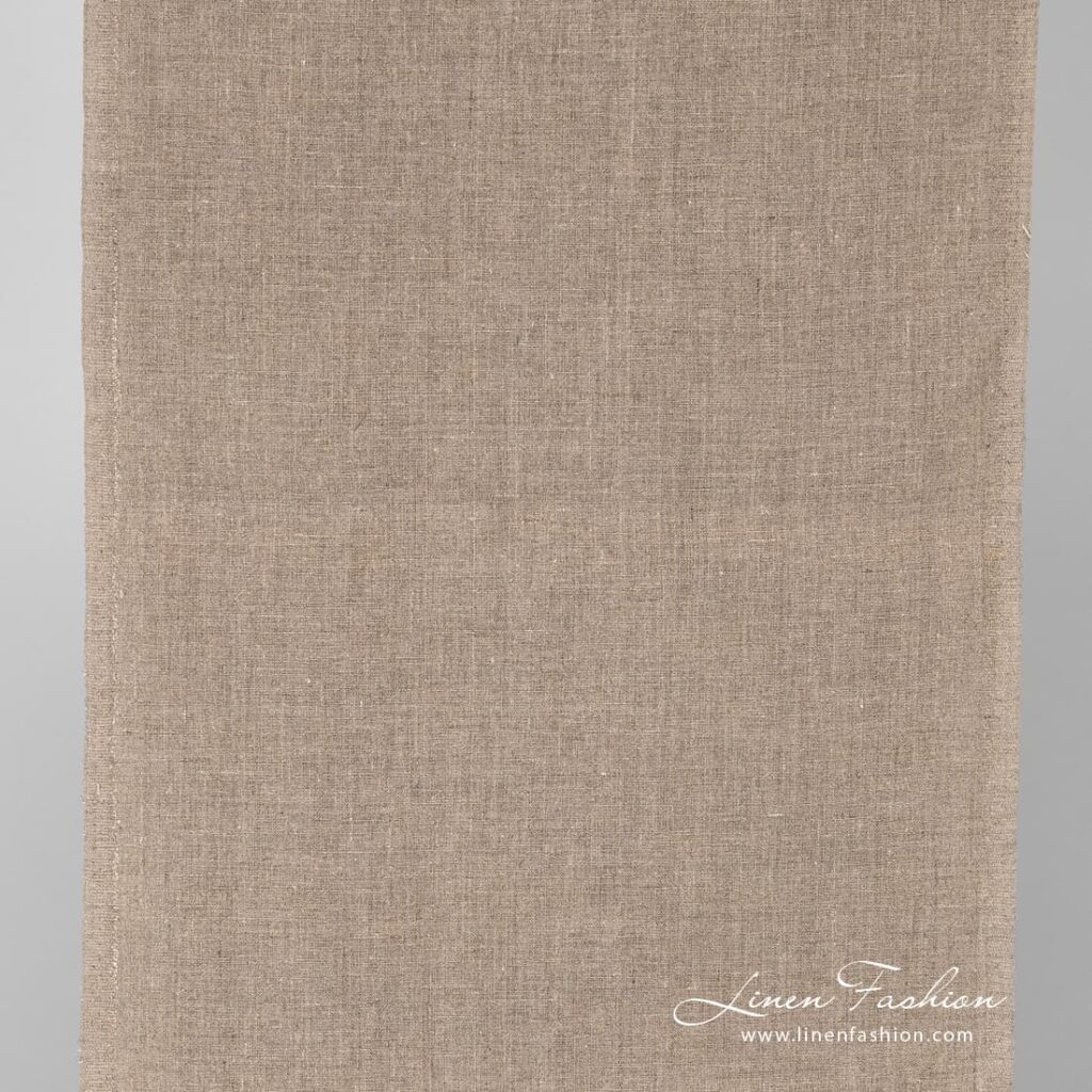 Narrow natural linen fabric.