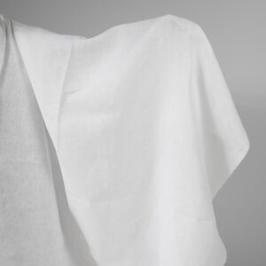 Heavy linen fabric bright white colour