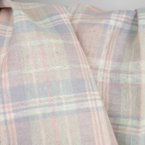 Linstoff pastellrosa ruter