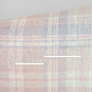 Linstoff pastellrosa ruter