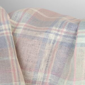 Linstoff pastellrosa ruter