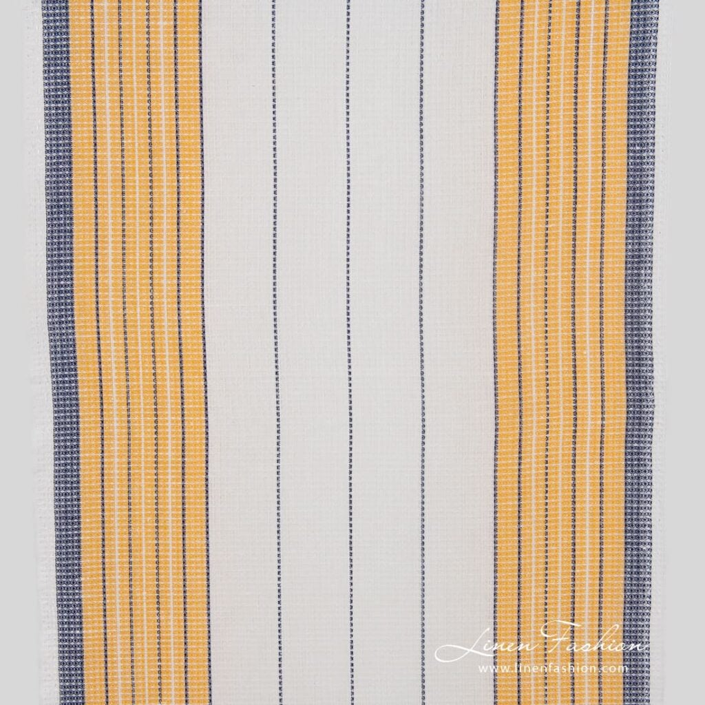 Linen cotton fabric in waffle pattern
