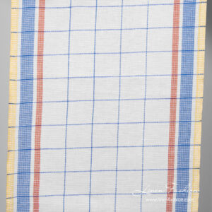 Linen blend toweling fabric with checks