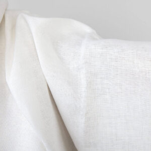 Off-white linen fabric, solid