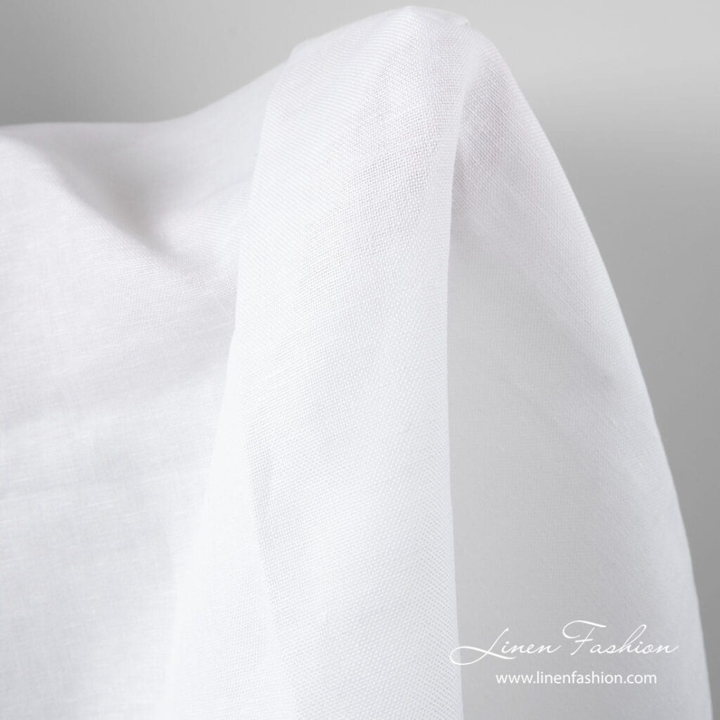 White canvas linen fabric