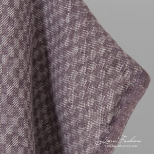 Lin fiolett chess stoff vasket 10 violet linen chess fabric, weight 230gr/m2.