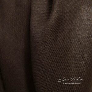 Diamantmønstret mørkebrunt linstoff