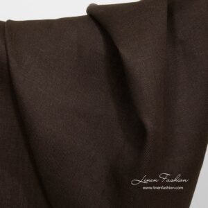 Diamantmønstret mørkebrunt linstoff