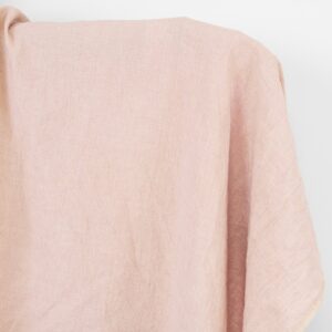 Linstoff støvete rosa-beige, vasket