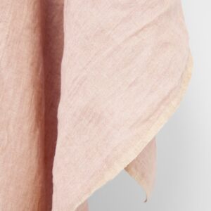 Linstoff støvete rosa-beige, vasket