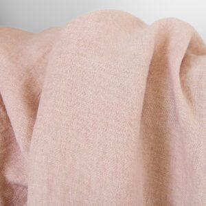 Linstoff støvete rosa-beige, vasket