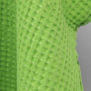 Lime green linen cotton fabric, soft to touch