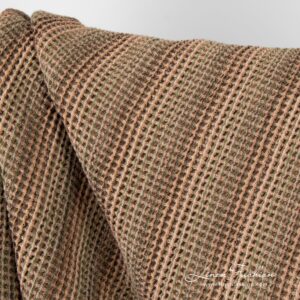 Lin-bomullsstoff i brun farge vasket 7 Linen cotton fabric in several shades of brown