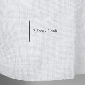 linen cotton white waffle, classic design.