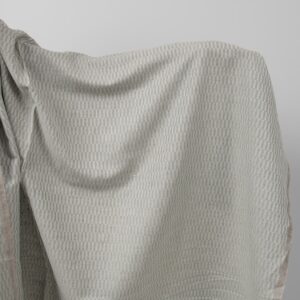 Blue and grey patterned linen cotton fabric