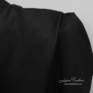 Lin-bomull svart fiskebeinsstoff