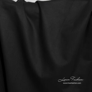 Lin-bomull svart fiskebeinsstoff