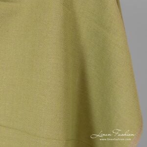 Grønn grå diamantmønstret lin-bomullsstoff 10 Diamond patterned green grey fabric.