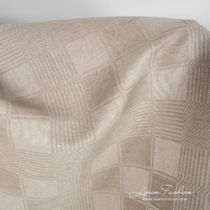 Linen cotton checked fabric pattern size