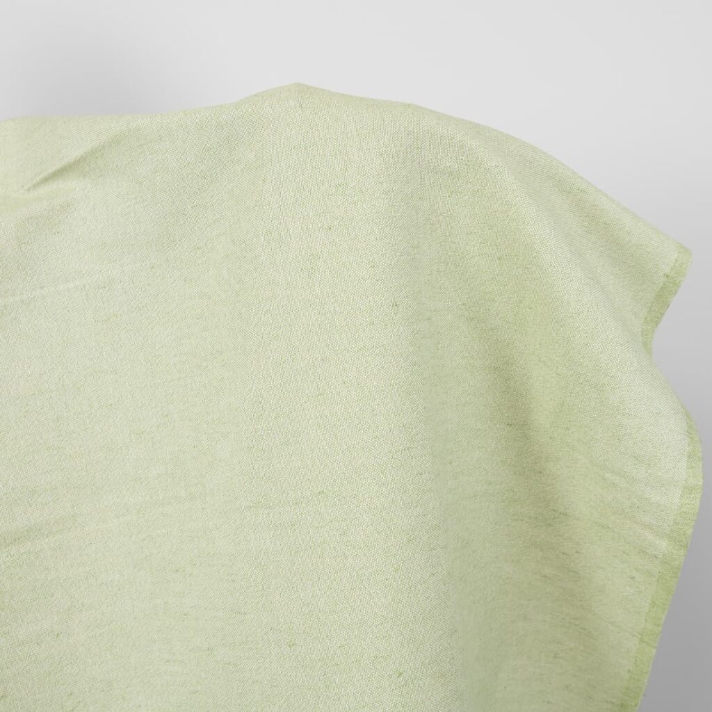 linen cotton light green fabric