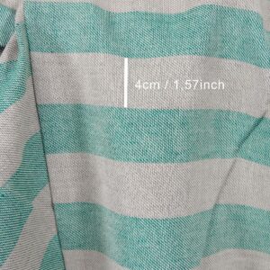 linen cotton beige green stripes, 4cm.