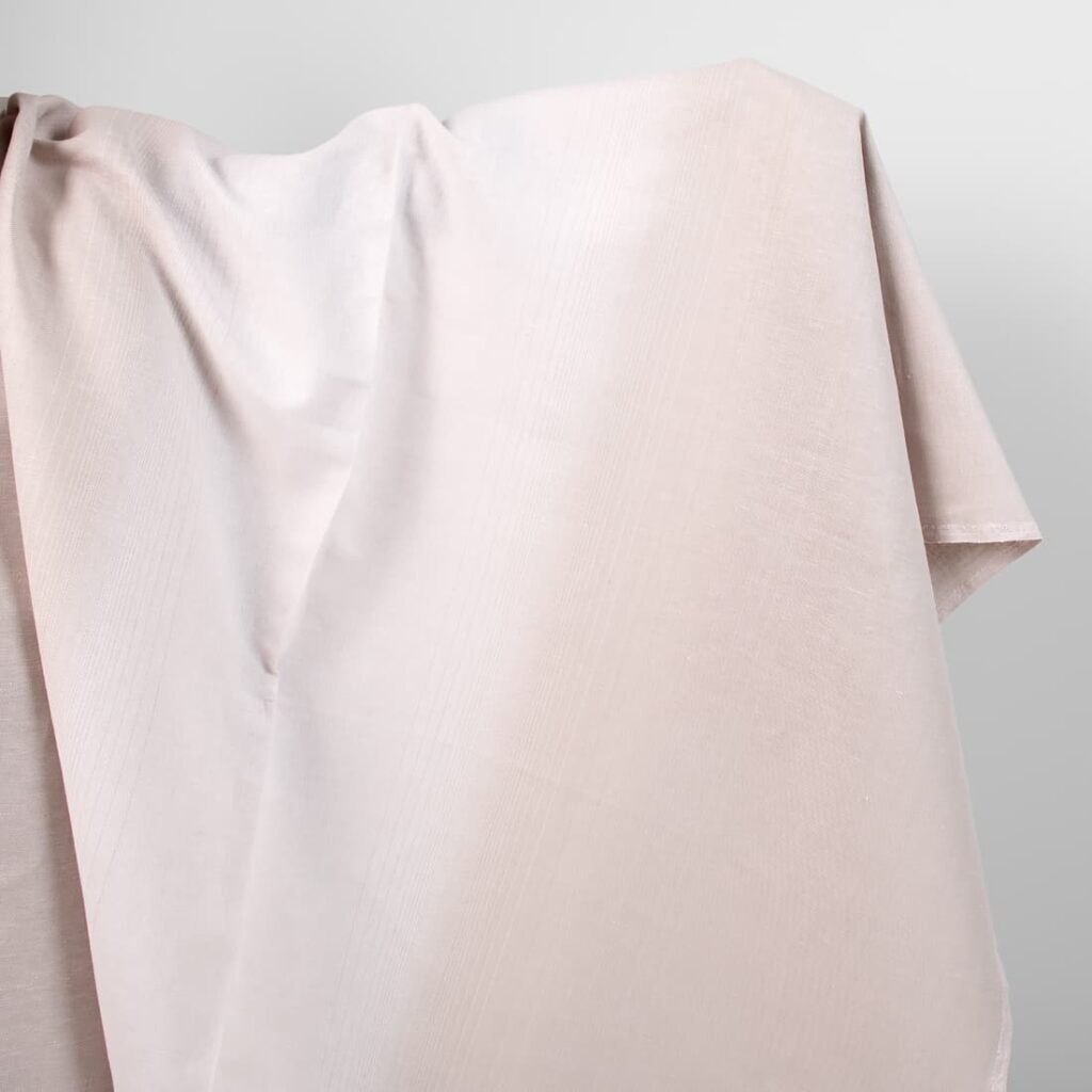Linen cotton fabric brownish pink colour