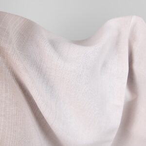 Lin-bomullsstoff brunrosa farge 10 Linen cotton fabric brownish pink colour close up detail