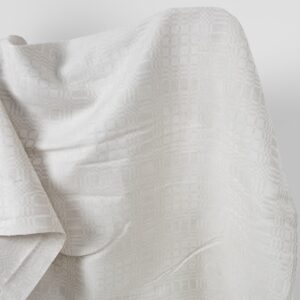 Lin-bomullsstoff i lys beige ruter 9 Linen cotton fabric in light beige checks