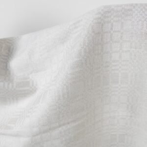 Lin-bomullsstoff i lys beige ruter 12 Linen cotton fabric in light beige checks product photo