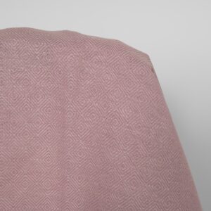 Linen cotton fabric lilac diamond pattern, 150cm