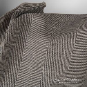 Lin-bomullsstoff i bred fiskebein