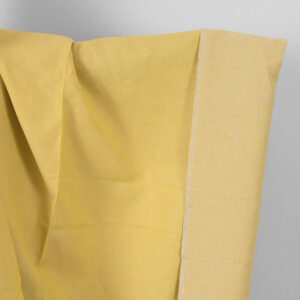 Lin-bomullsstoff grå gul tosidig