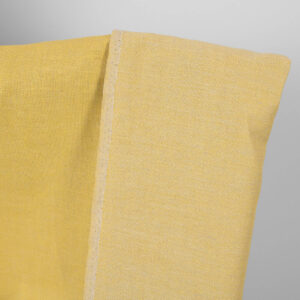 Lin-bomullsstoff grå gul tosidig