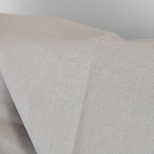 Linen cotton fabric light beige-grey melange, 150cm width