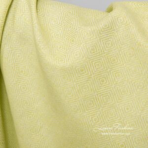 Lin bomull diamantmønstret stoff i salatgrønn farge