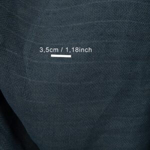 linen cotton navy fabric in rhombus, 3.5cm.