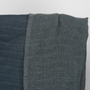 linen cotton navy fabric in rhombus, double sided