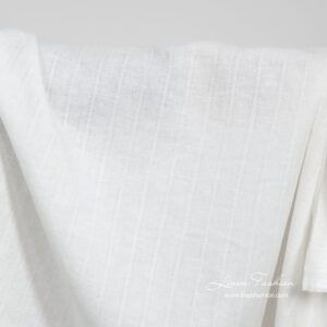 Hvitt vasket lin-bomullsstoff