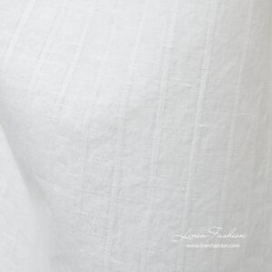 Hvitt vasket lin-bomullsstoff