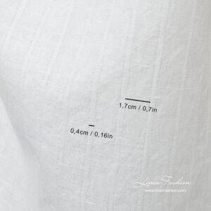 Hvitt vasket lin-bomullsstoff