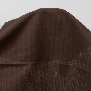Brown striped linen cotton fabric product photo