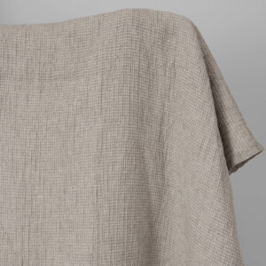 beige linen cotton waffle fabric.
