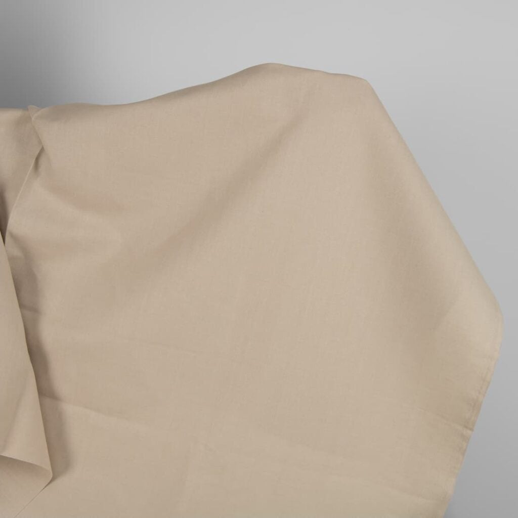 Linen cotton fabric grey-brown and warm grey melange