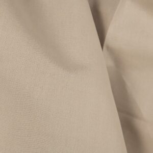 Linen cotton fabric grey-brown and warm grey melange, plain weave